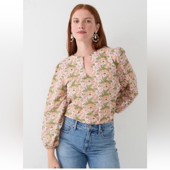 NWT J. Crew size S blouse in Liberty print - Picture 1 of 11